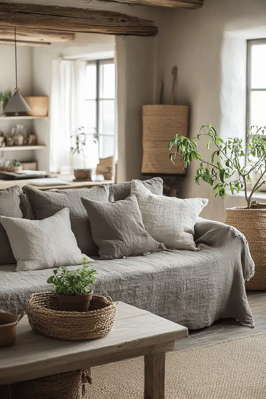 Grey couch aesthetic