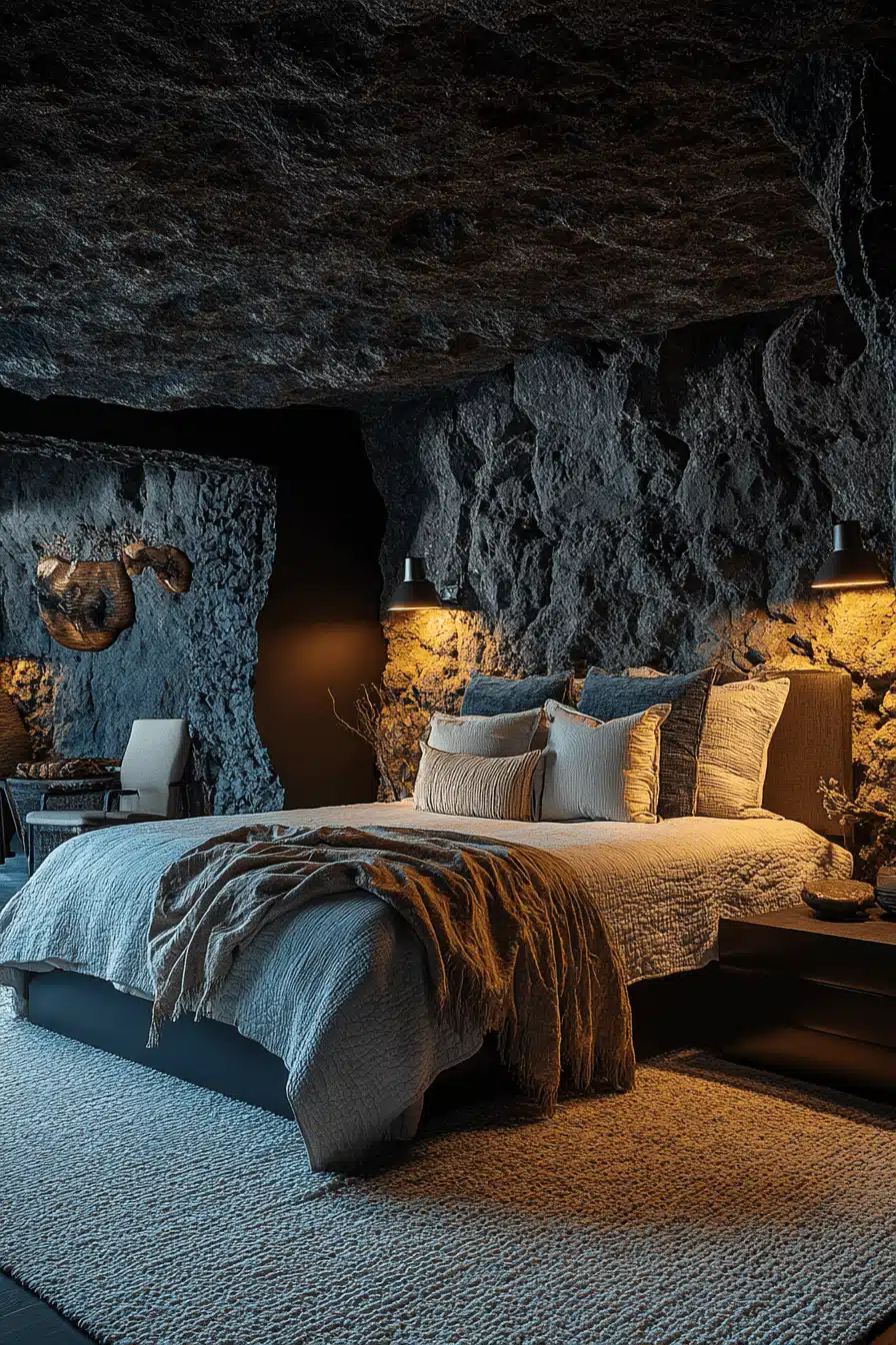 29 Stone Wall Bedroom Vibes to Cozy Up Your Nights - My Elegant Home