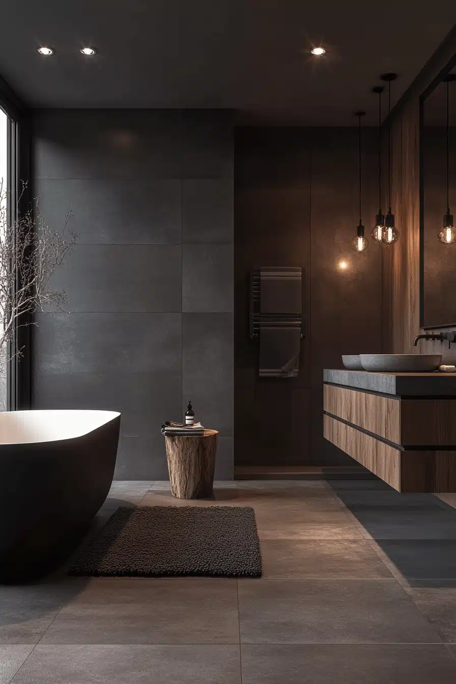 moody bathroom