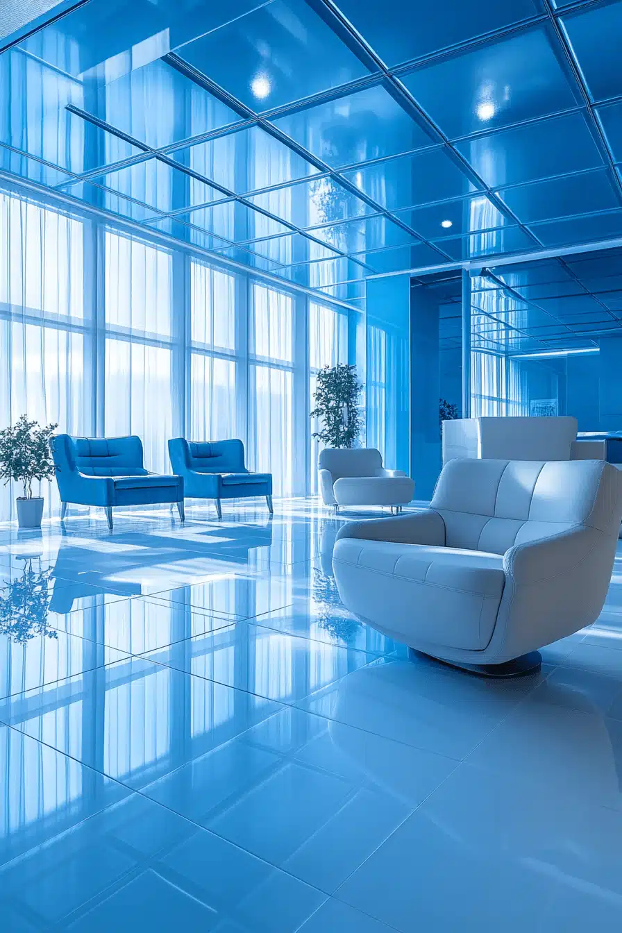 blue living room decor