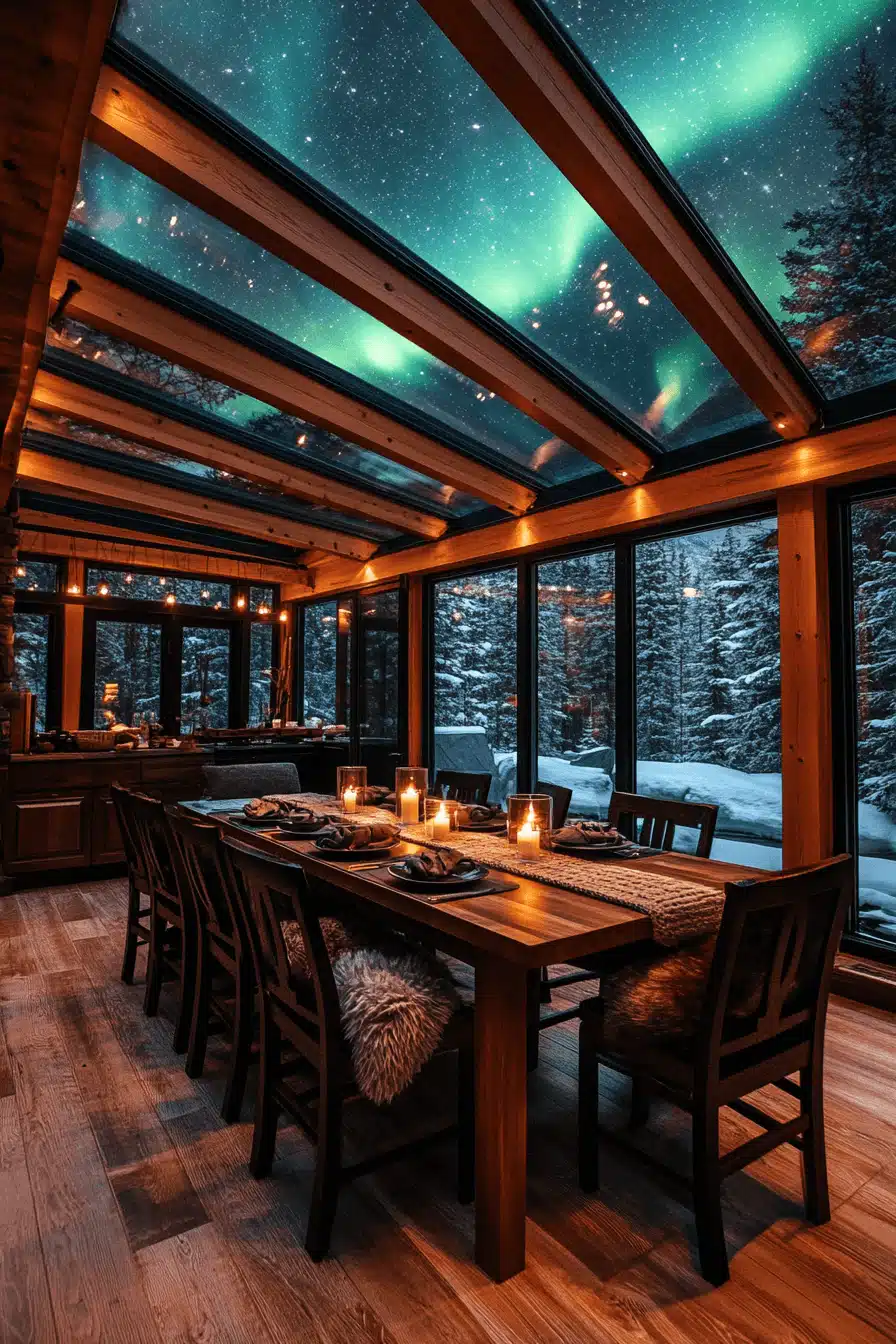 old cabin interior kitchen