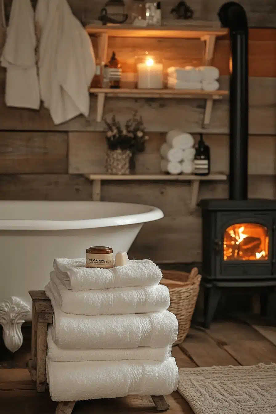 old cabin interior bathroom