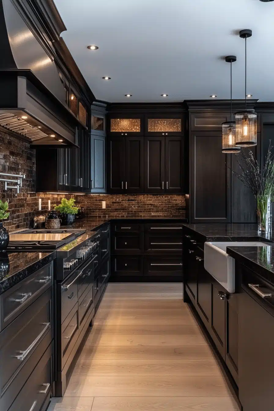 29 Dark and Moody Kitchen Interiors That Make a Striking Statement - My ...
