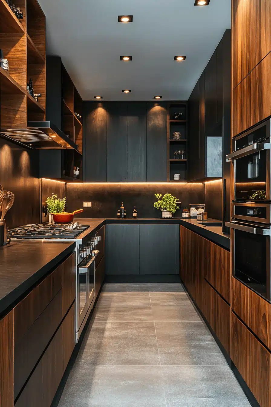 dark kitchen aesthetic