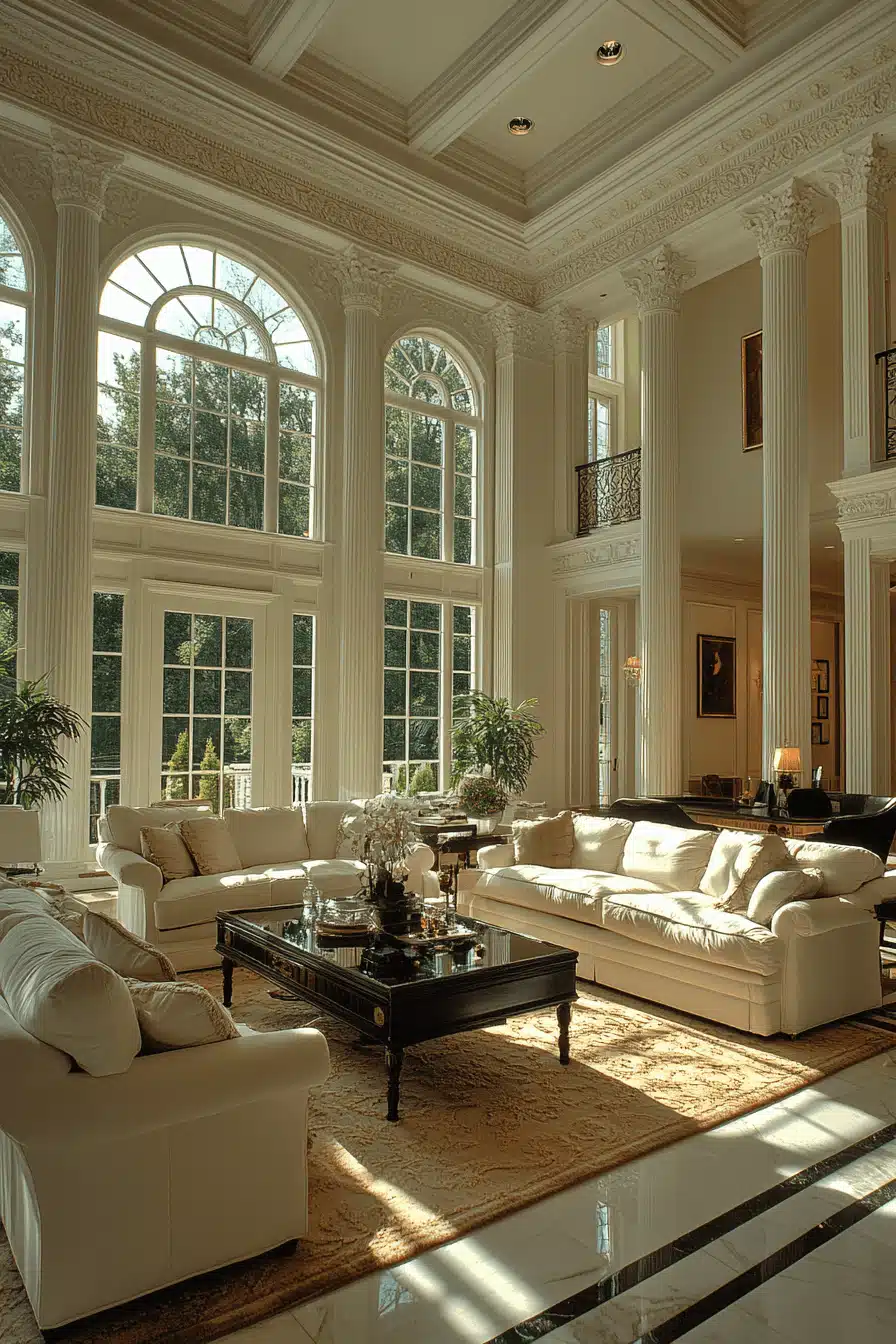 neoclassical interior living rooms