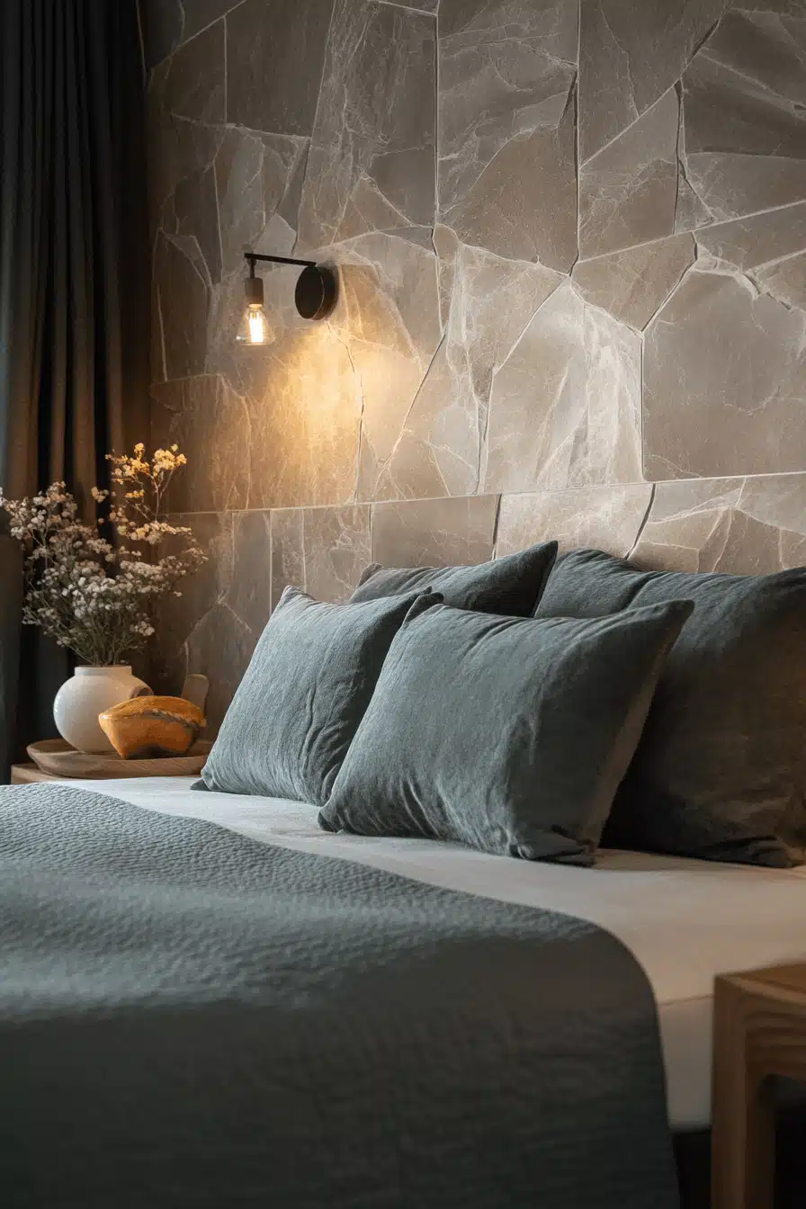 29 Stone Wall Bedroom Vibes to Cozy Up Your Nights - My Elegant Home