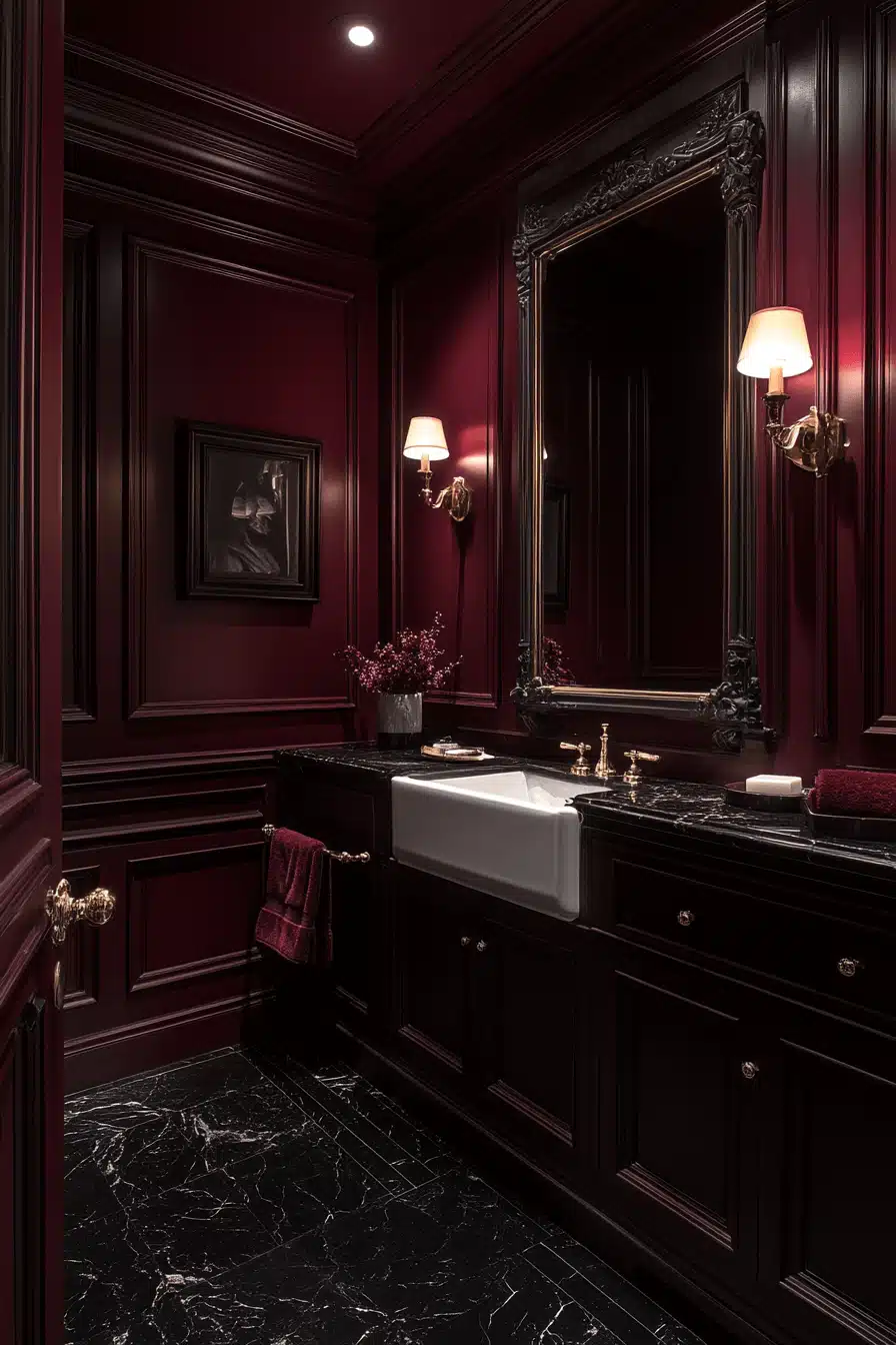moody bathroom