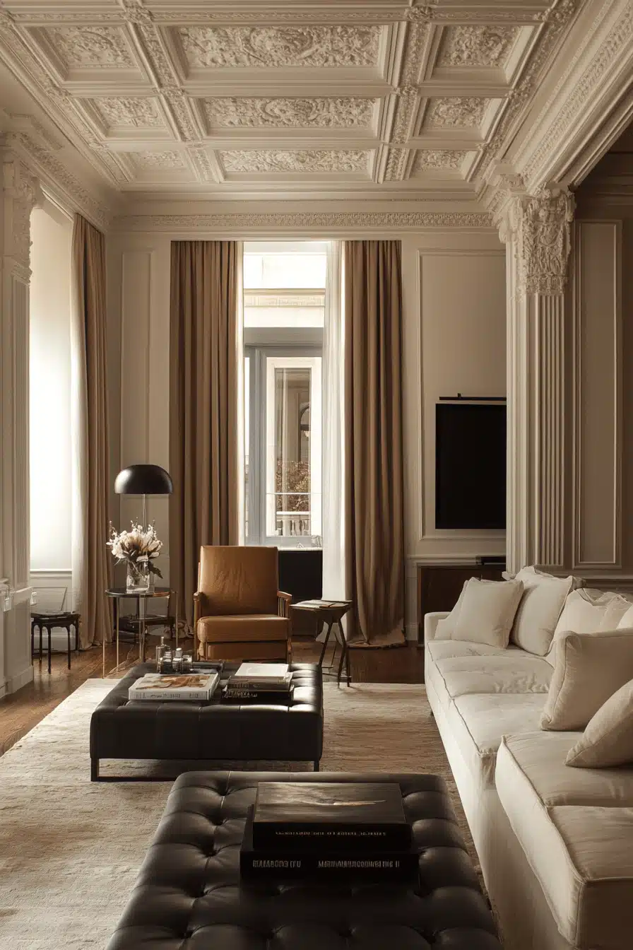 neoclassical interior living rooms