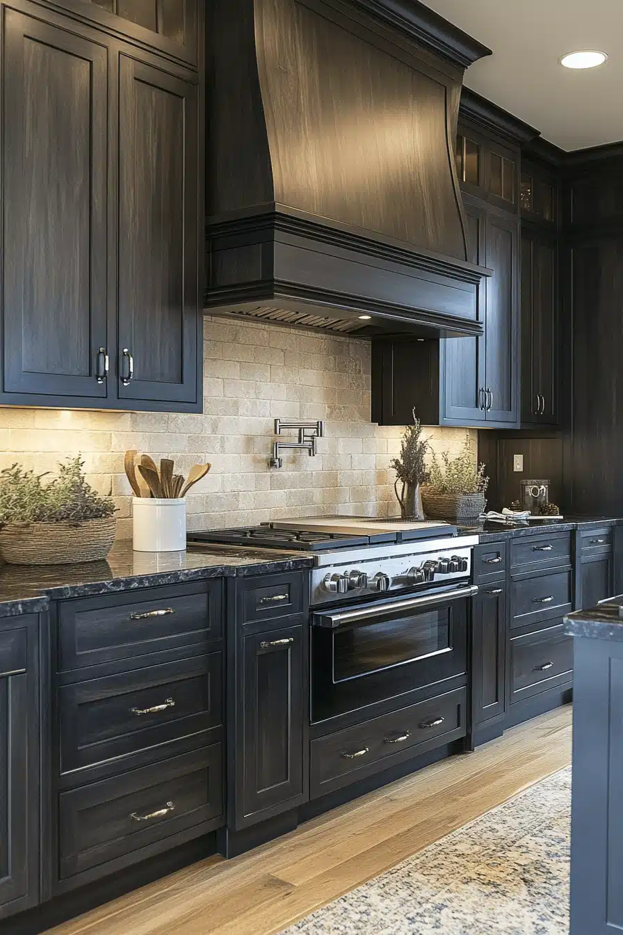 small moody kitchen