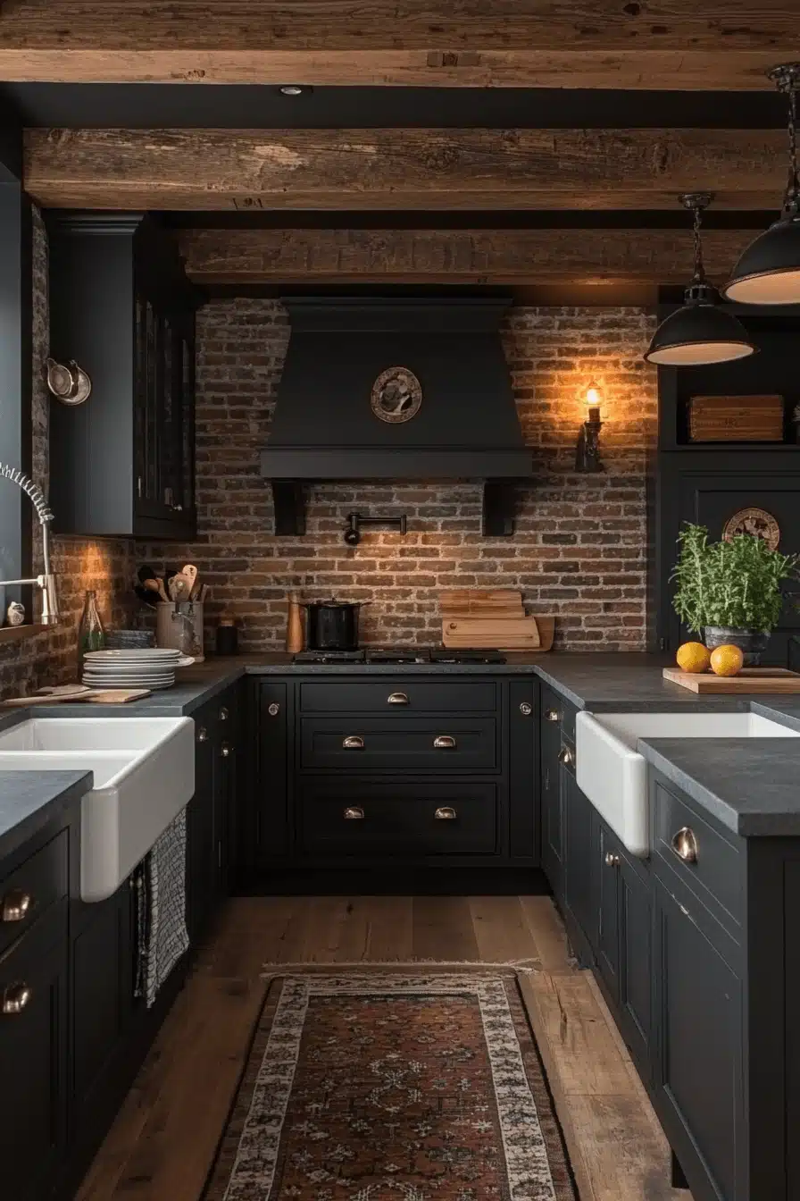 dark kitchen aesthetic