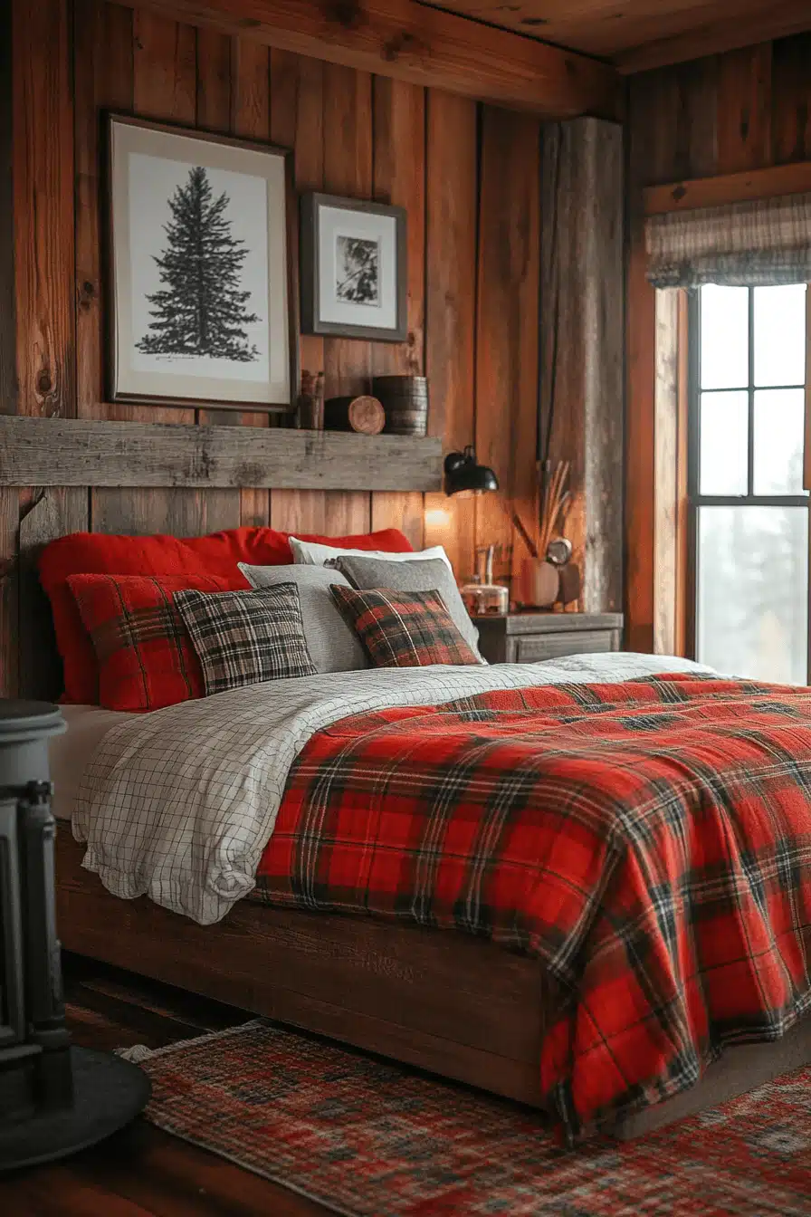 old cabin interior bedroom