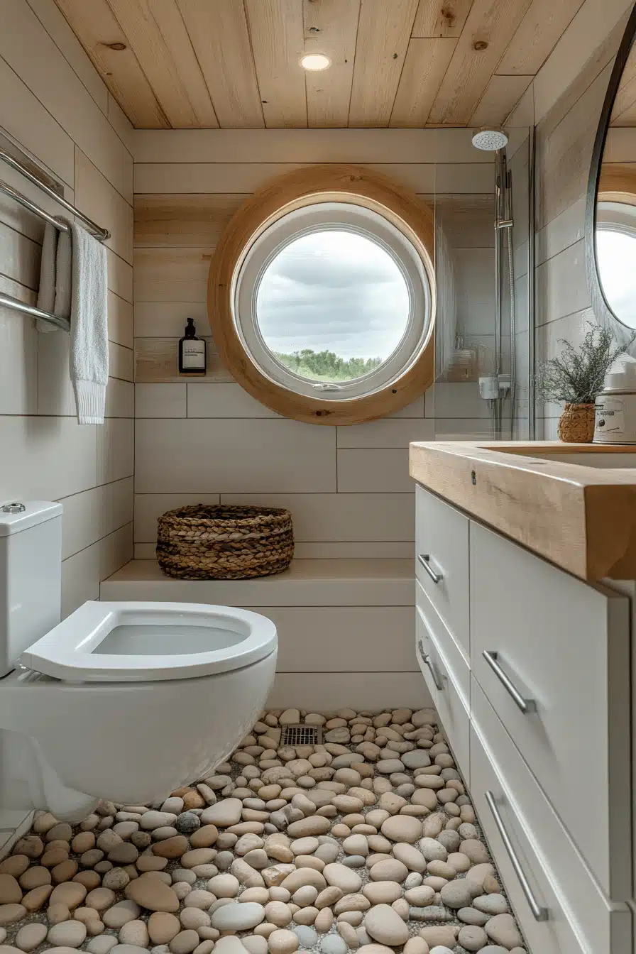 old cabin interior bathroom