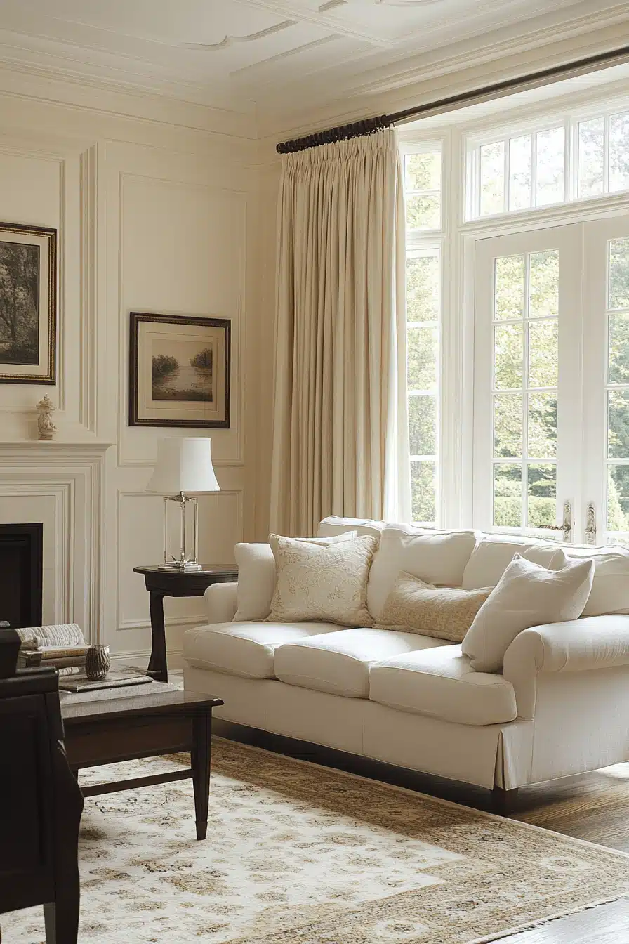 white living room decor