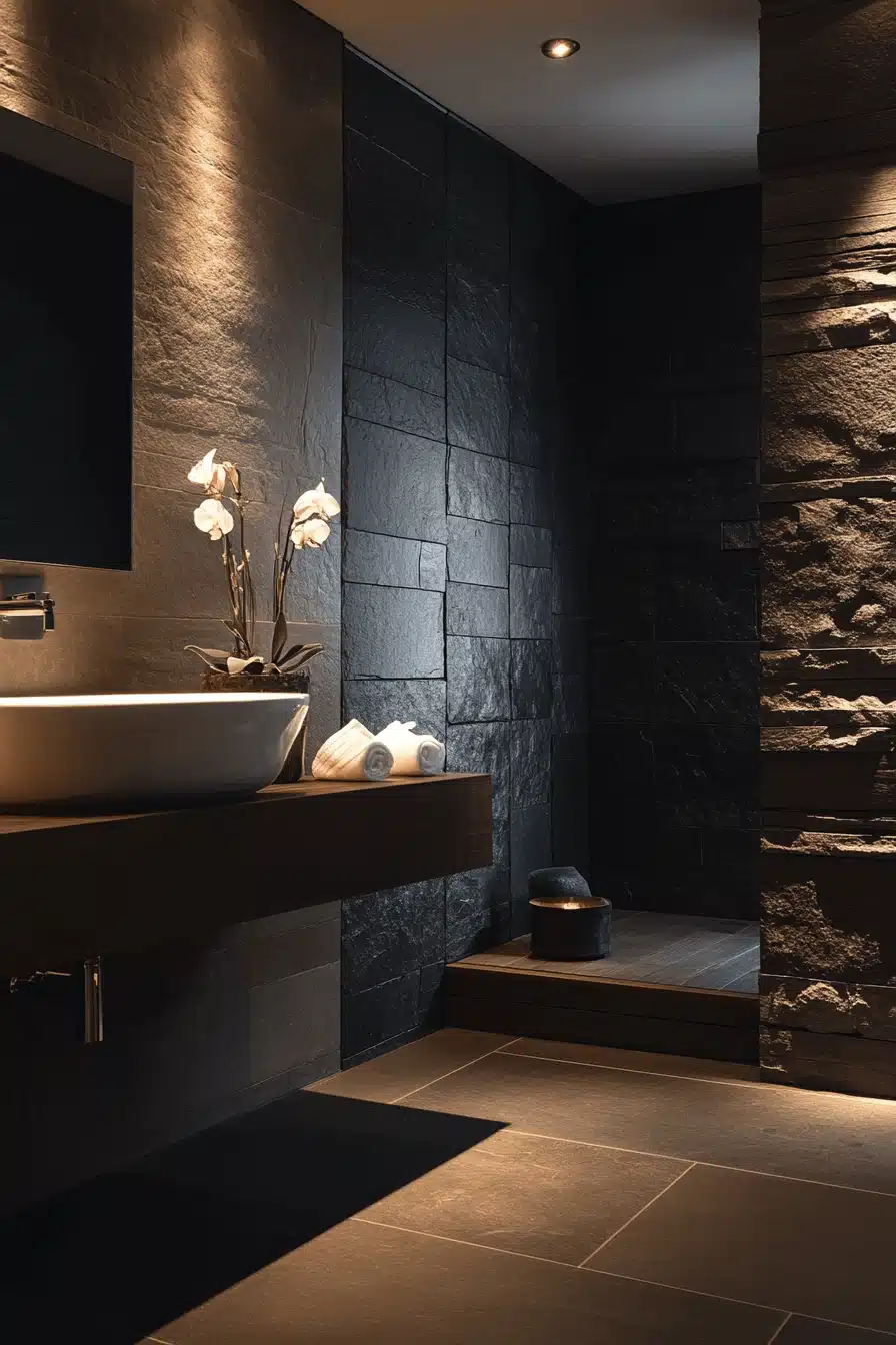 moody bathroom