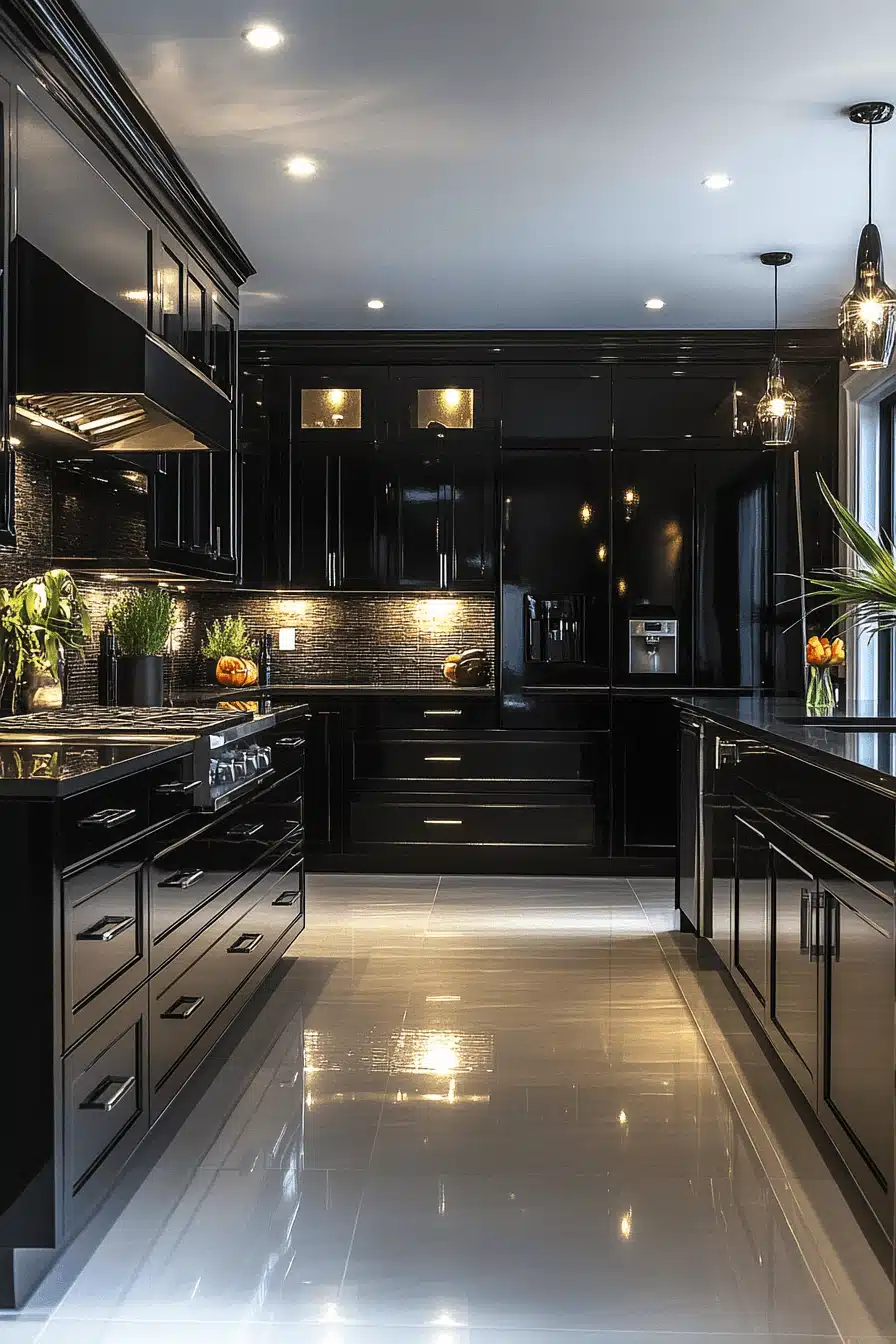 29 Dark and Moody Kitchen Interiors That Make a Striking Statement - My ...