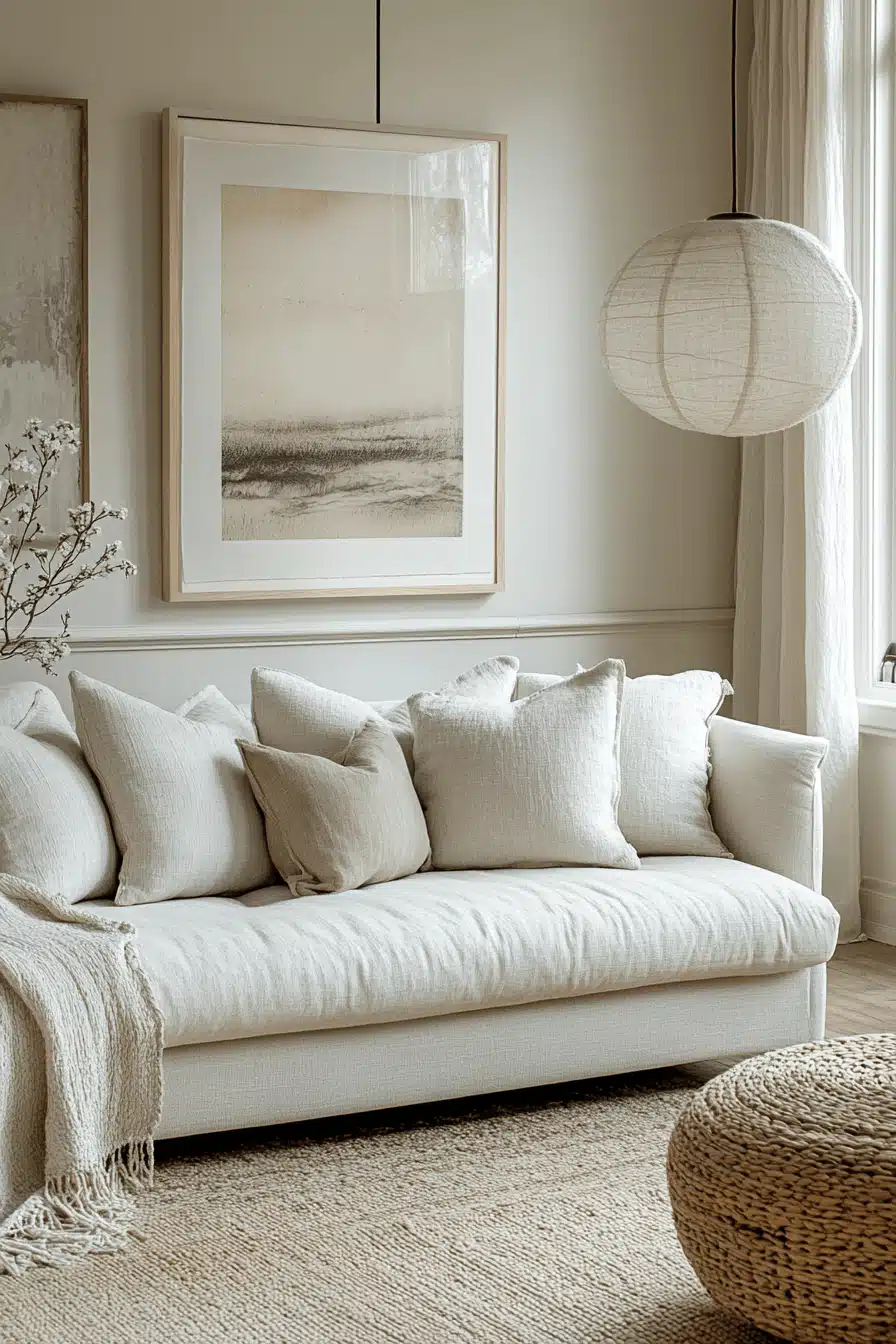 gray couch living room