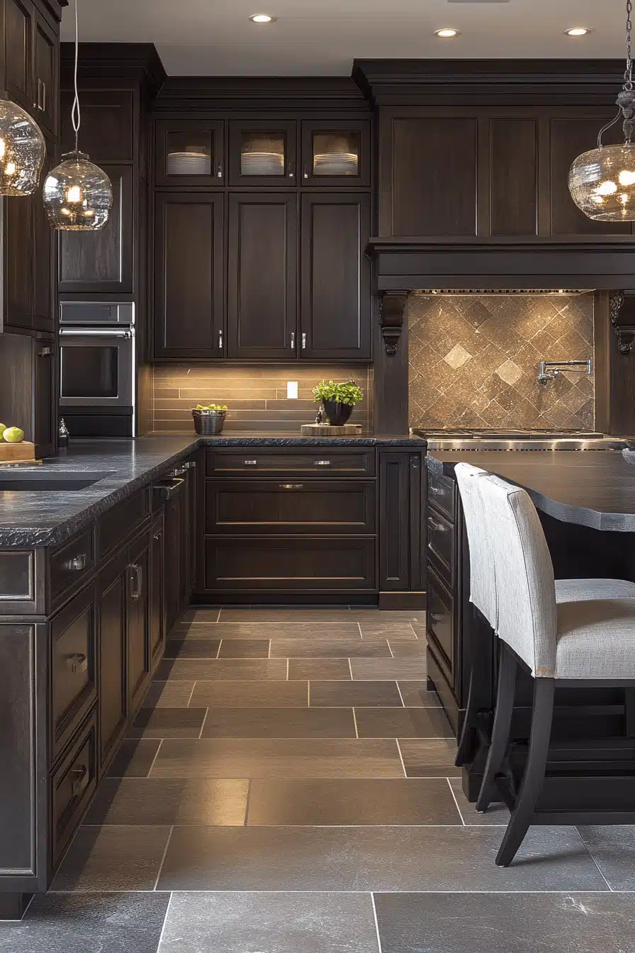 dark kitchen aesthetic