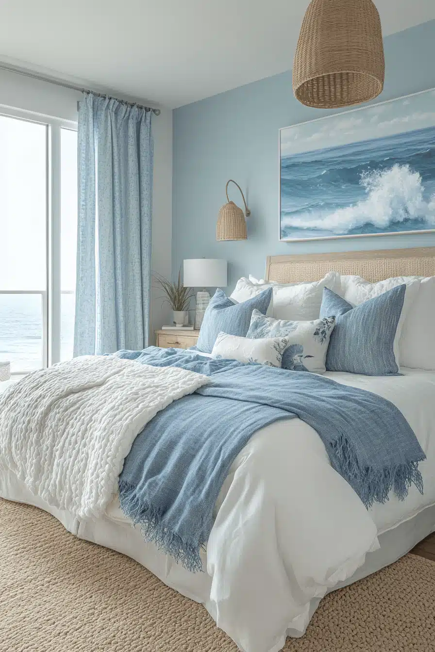 29 Coastal Cottage Bedroom Looks to Brighten Your Morning Wake-Up - My ...