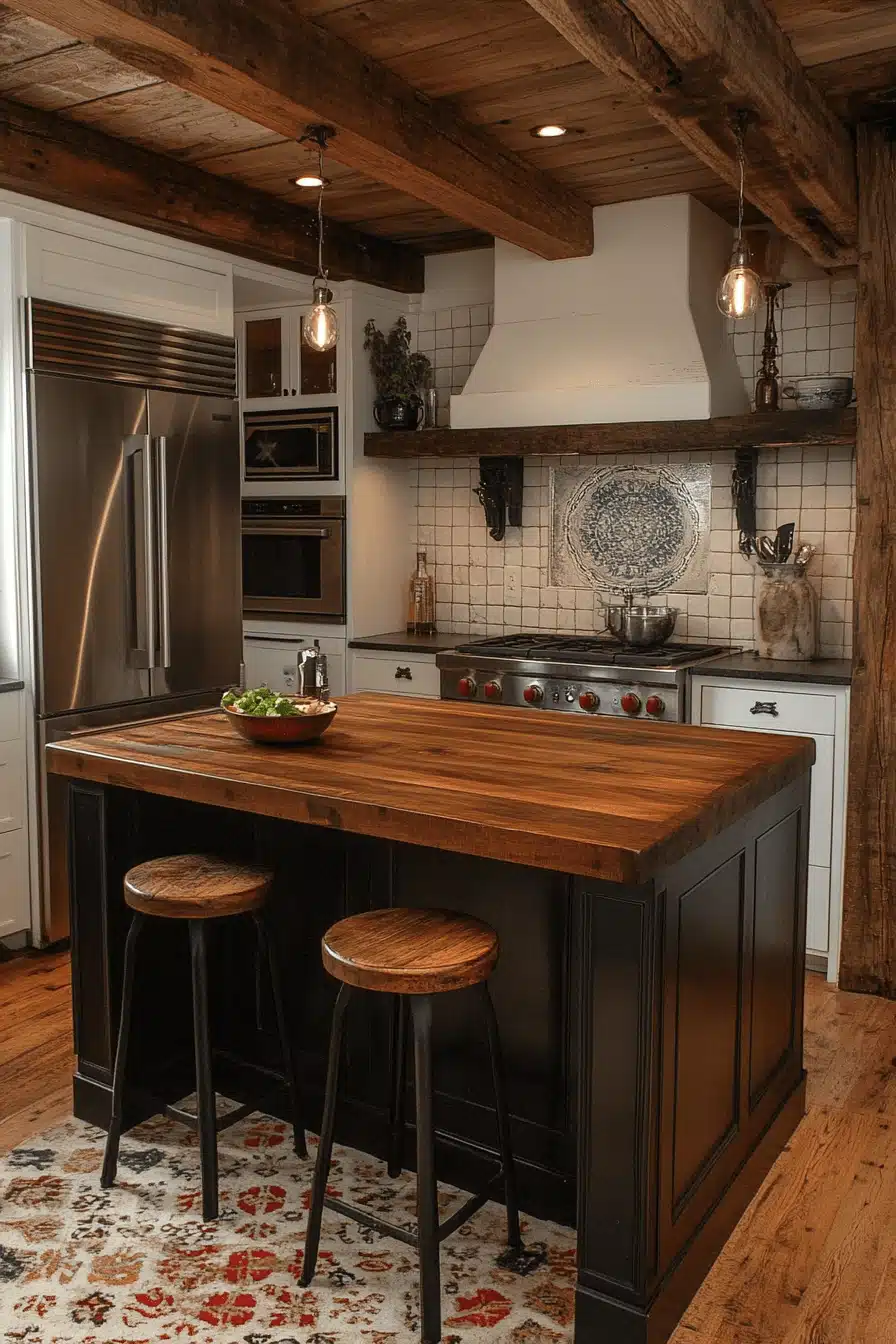 moody farmhouse kitchen