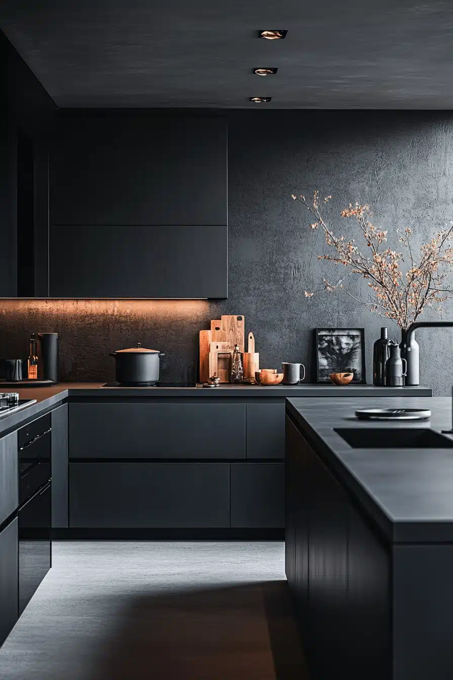 small moody kitchen