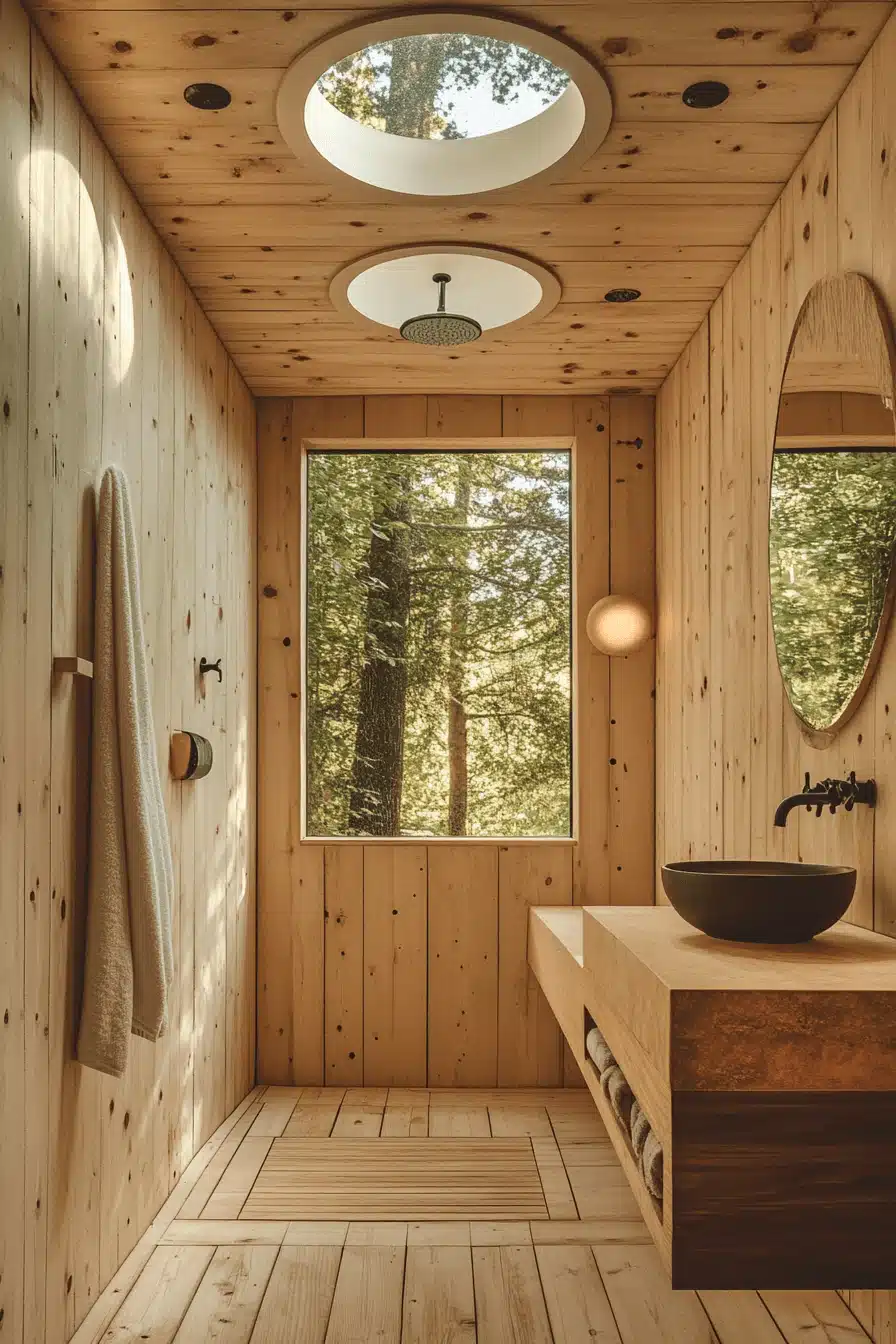 old cabin interior bathroom