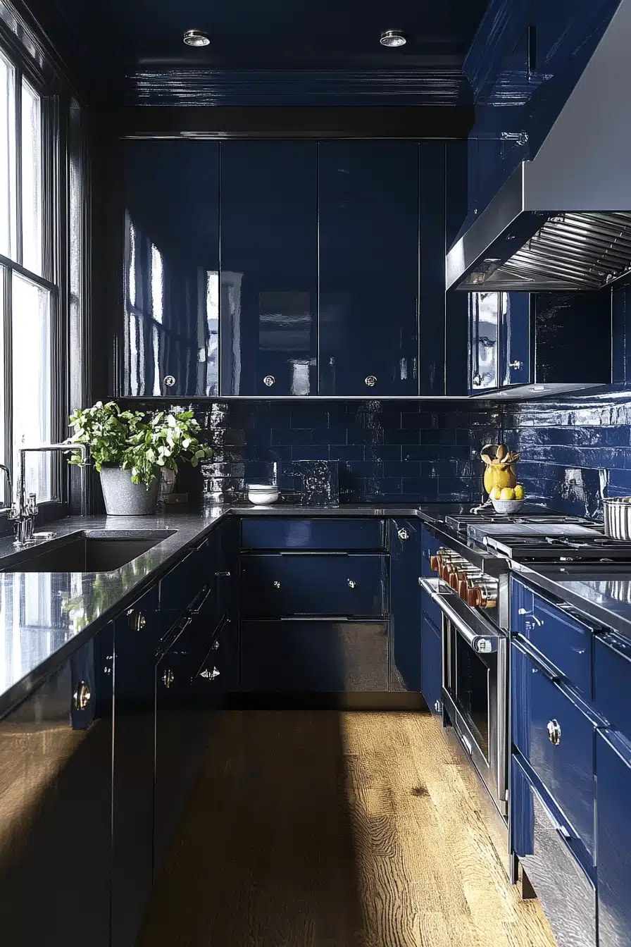small moody kitchen