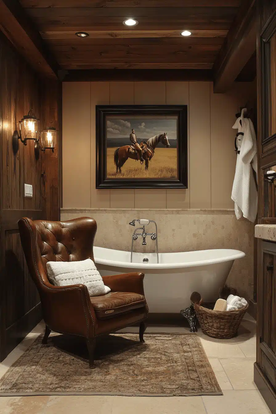 old cabin interior bathroom