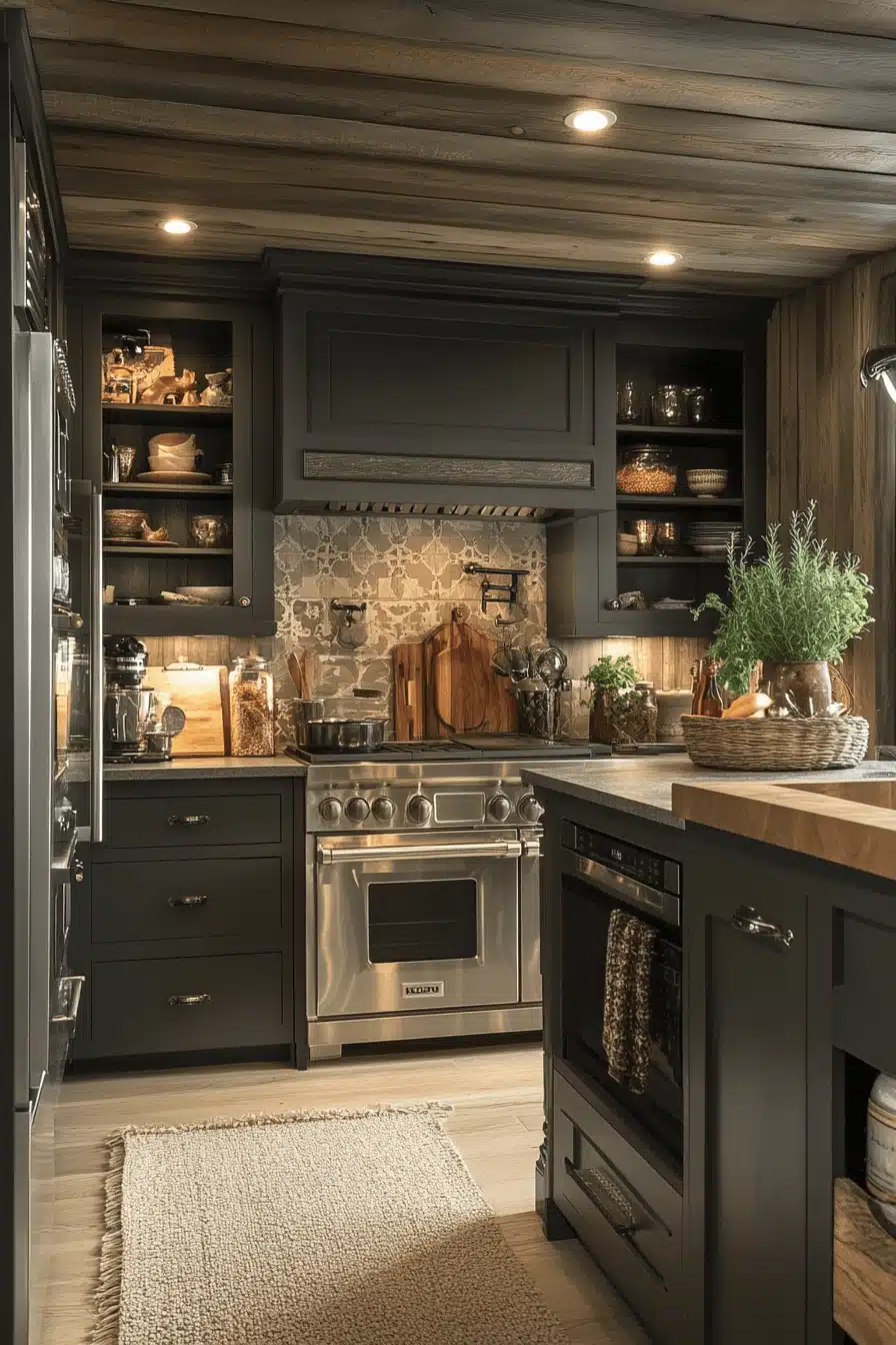 grey kitchen cabinets