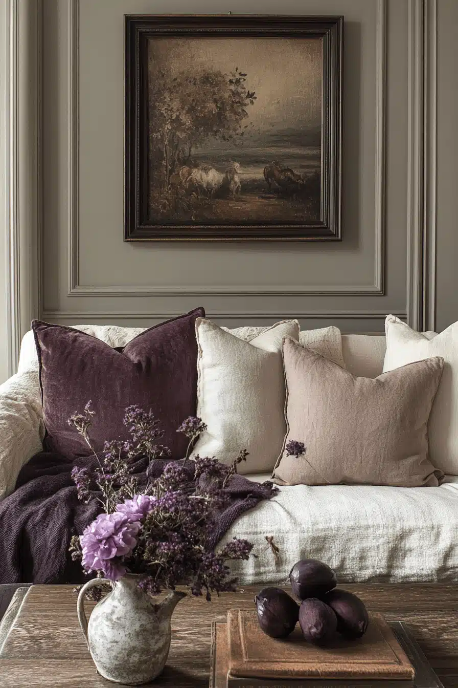 moody vintage living room