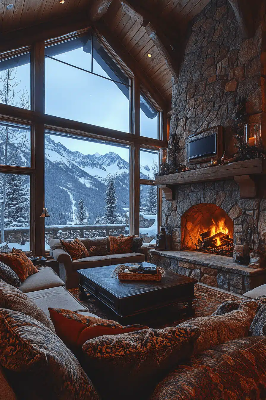 View of 29 Old Cabin Interior Living Room Themes That Celebrate Natural Living ...