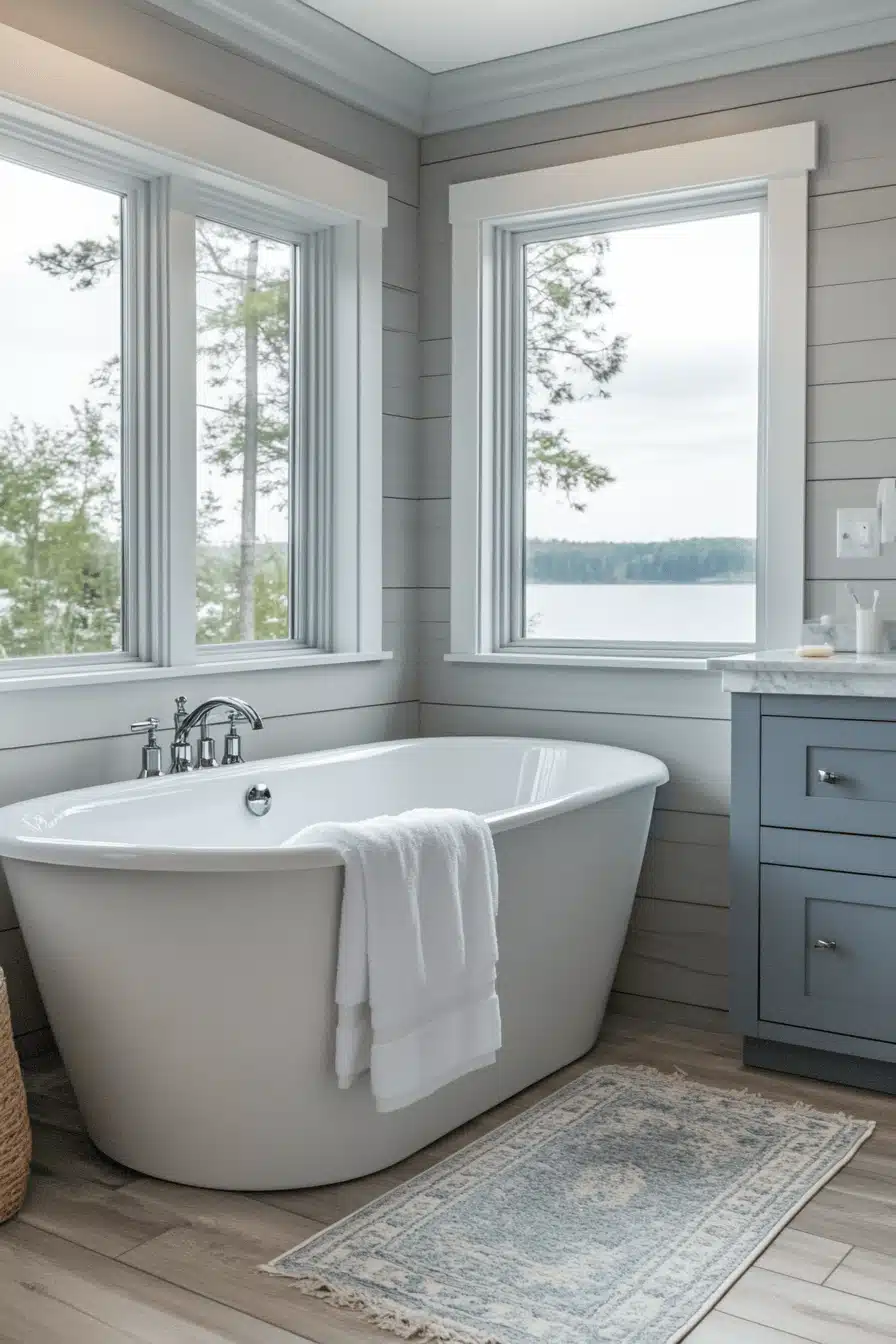 old cabin interior bathroom