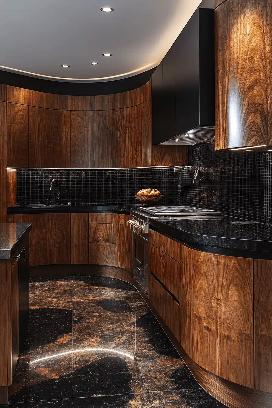 small moody kitchen
