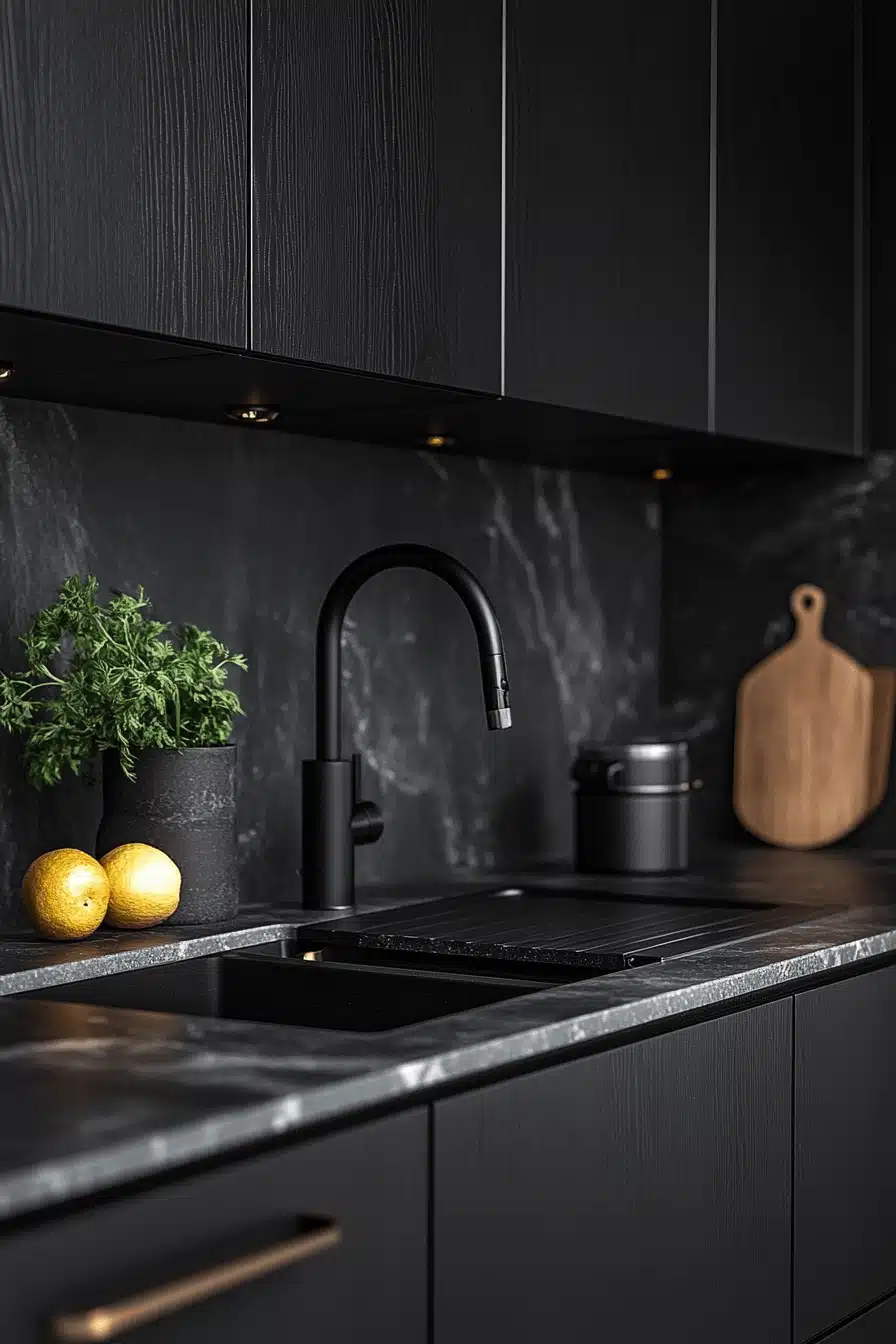 29 Dark and Moody Kitchen Interiors That Make a Striking Statement - My ...