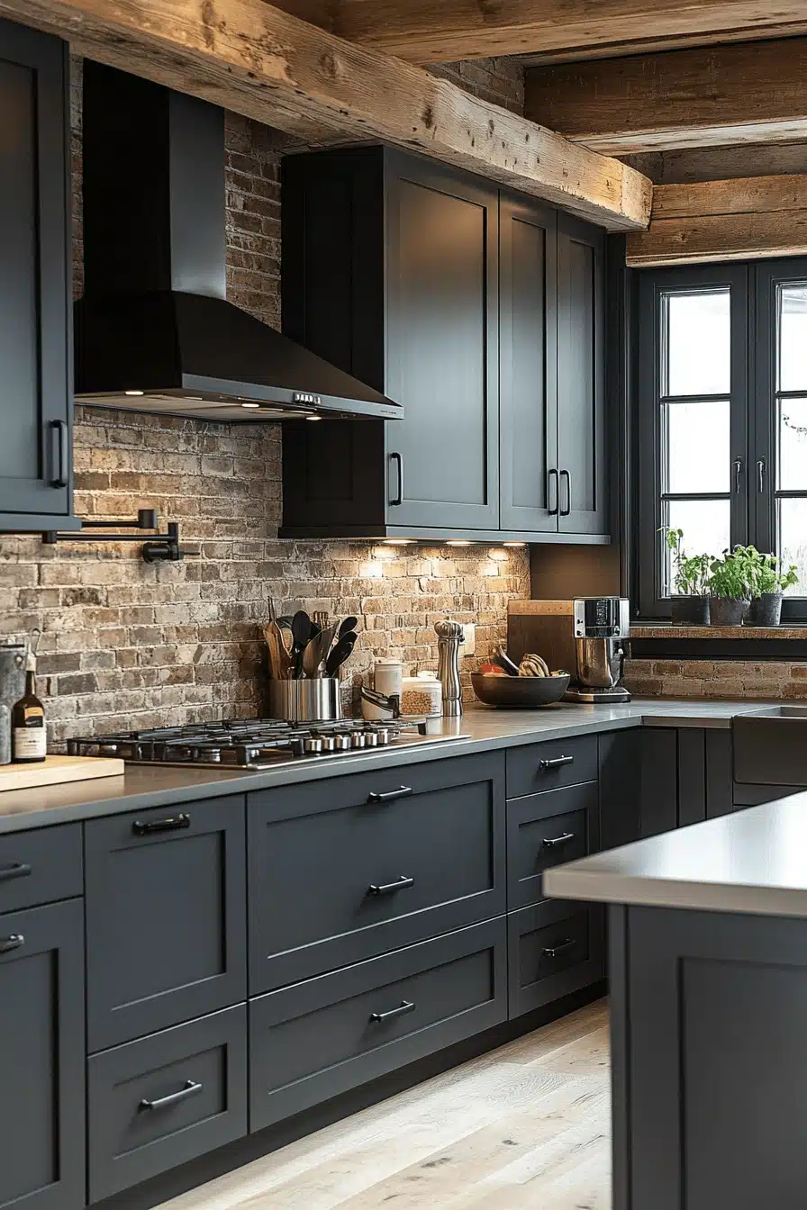 grey kitchen cabinets