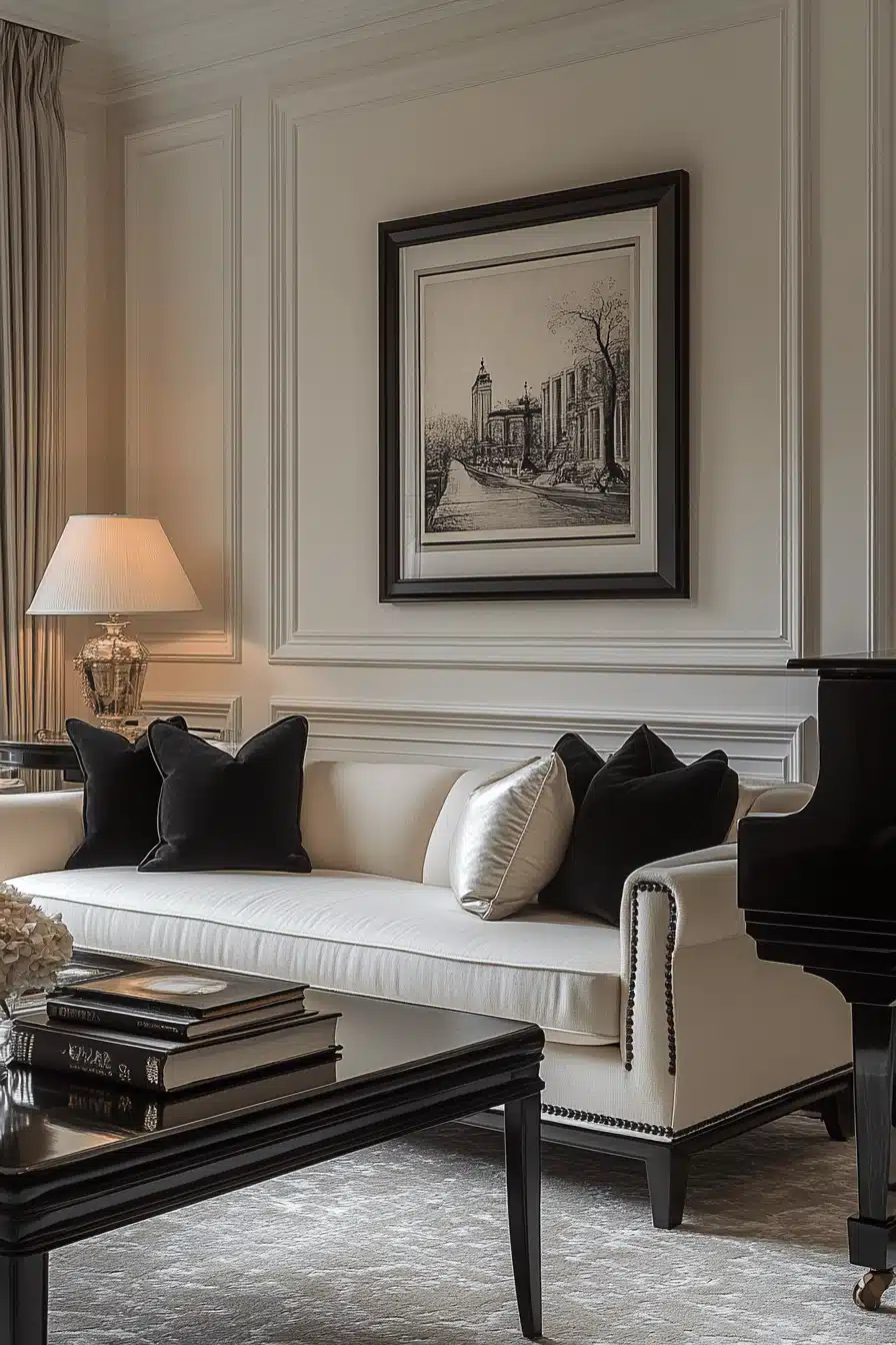 neoclassical interior living rooms