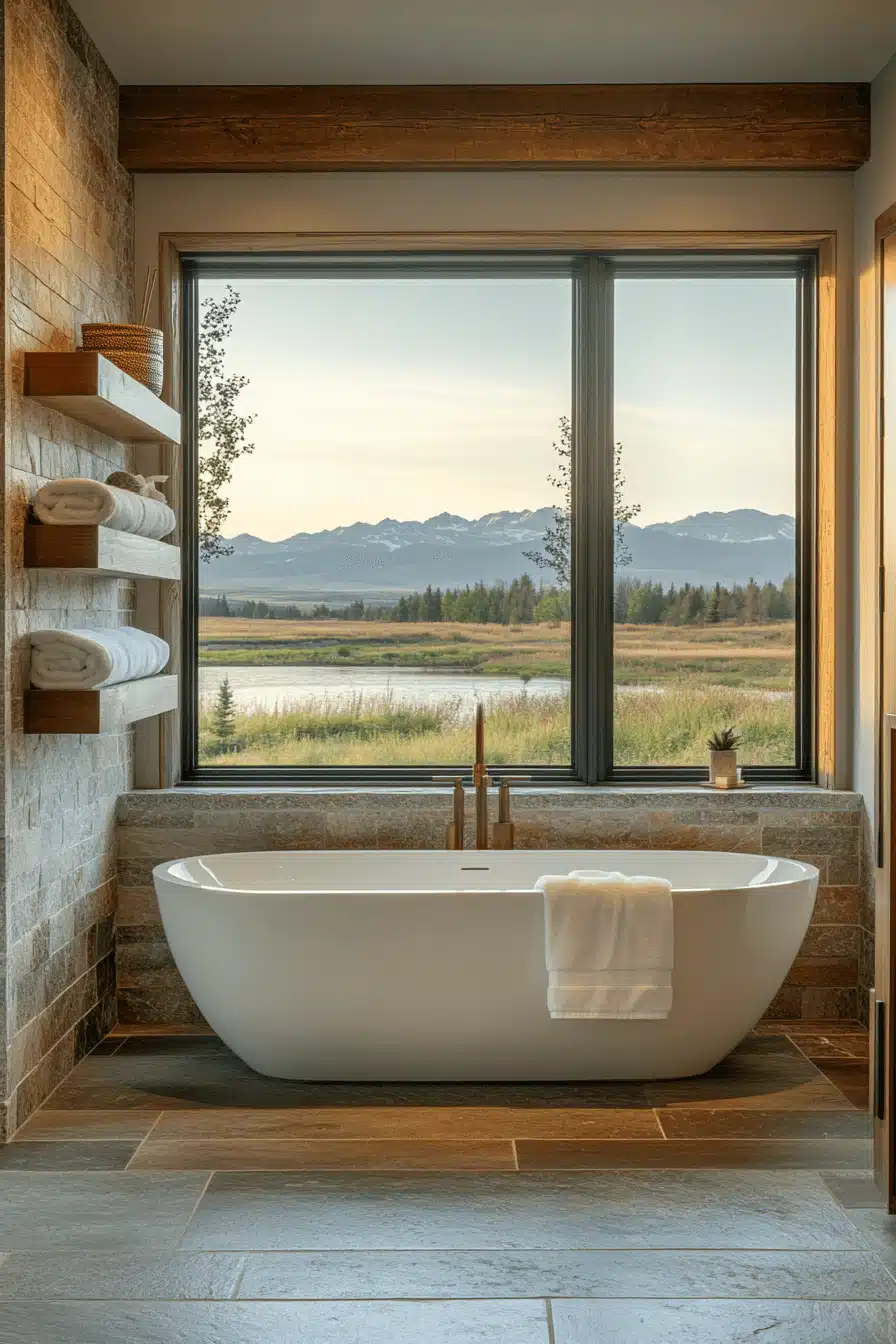 old cabin interior bathroom