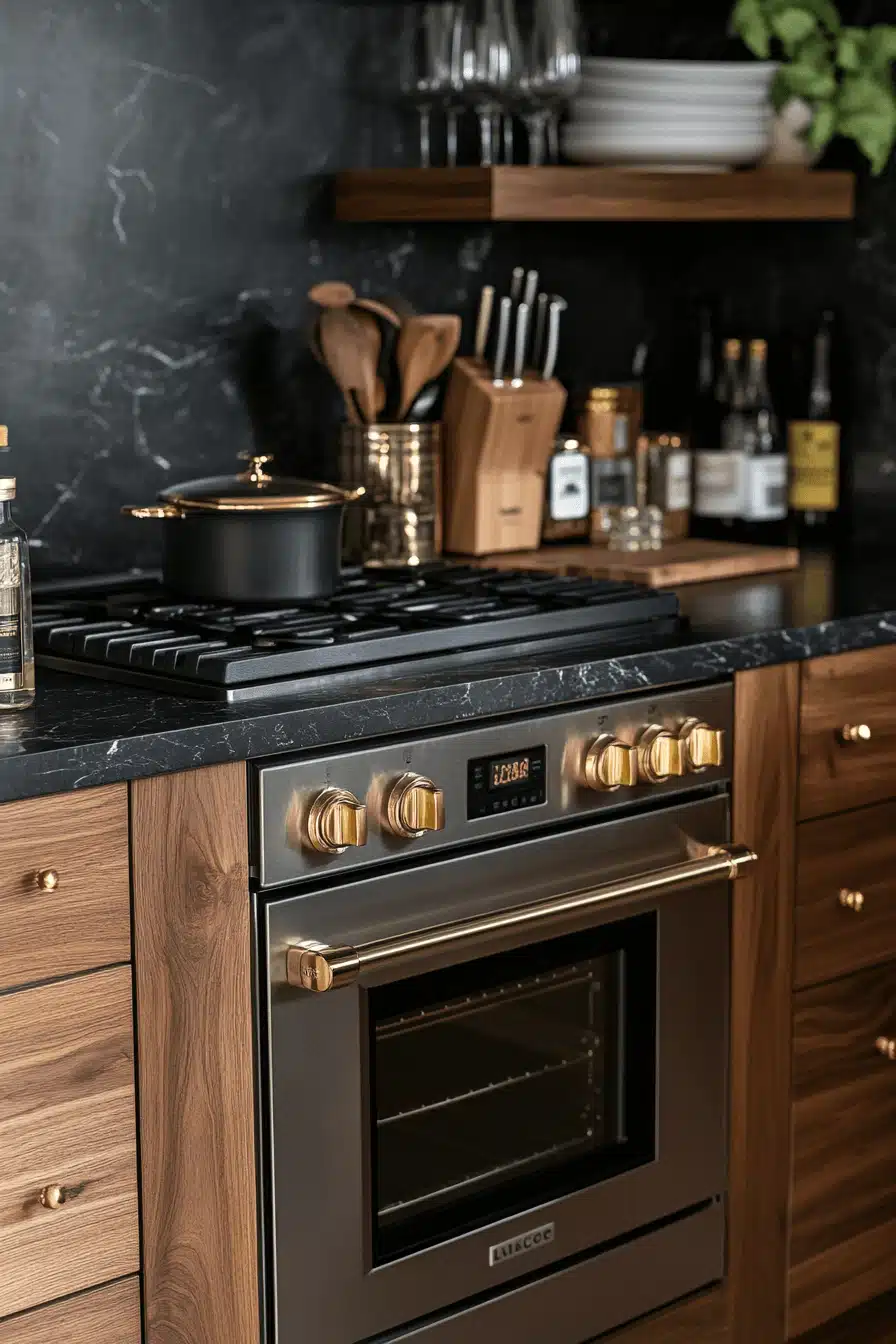dark kitchen aesthetic