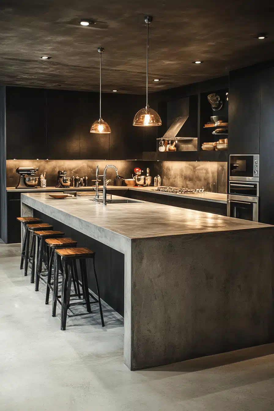 29 Industrial Chic Interior Designs for Your Next Home Refresh - My ... - Industrial Chic Kitchen Island