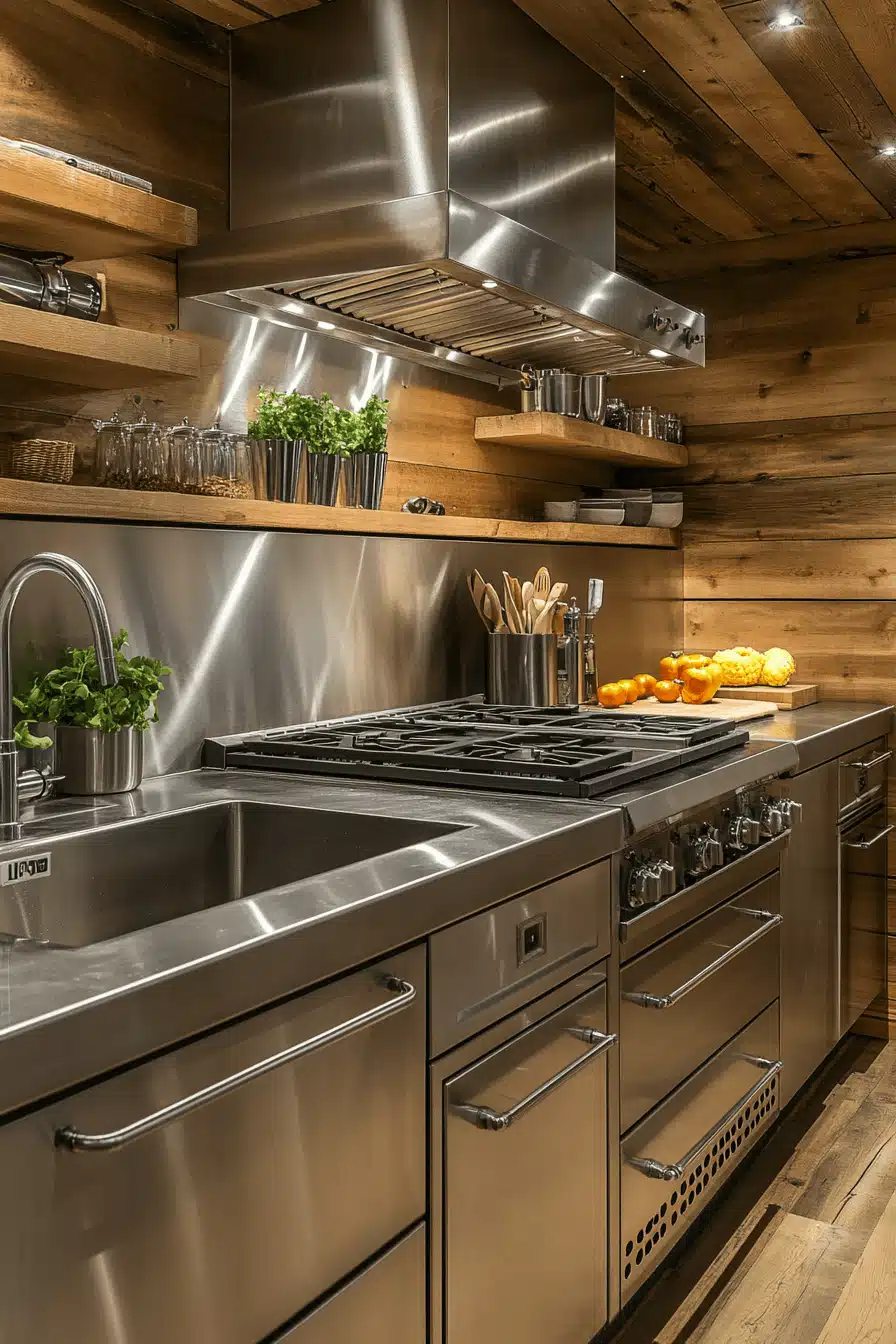 old cabin interior kitchen