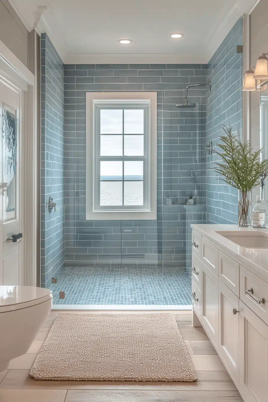 coastal bathroom shower ideas