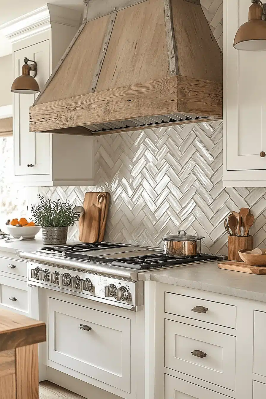 kitchen backsplash with white cabinets