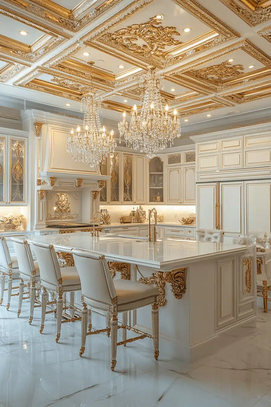29 White and Gold Kitchen Spaces That Glow with Effortless Beauty - My ...