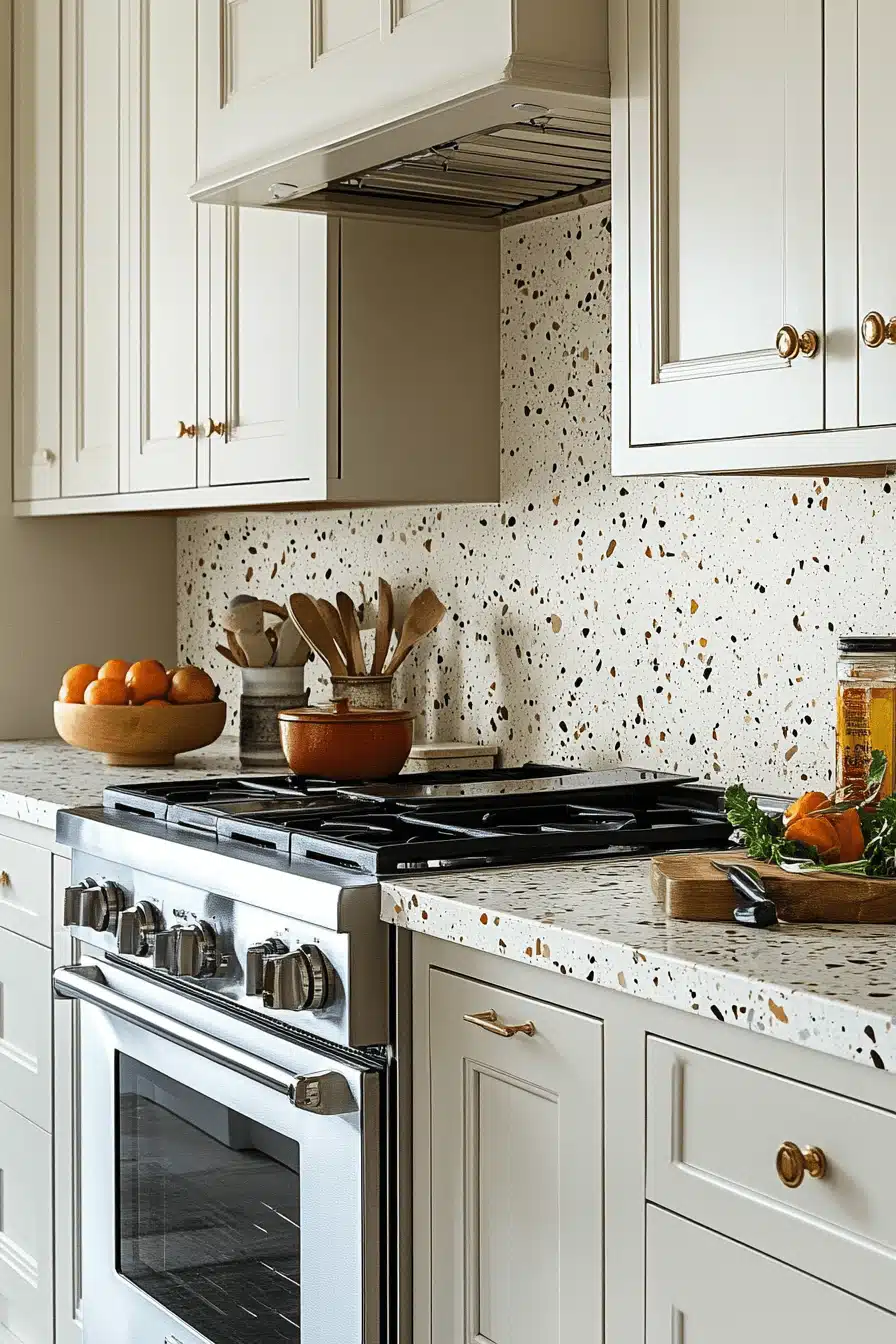 kitchen backsplash with white cabinets