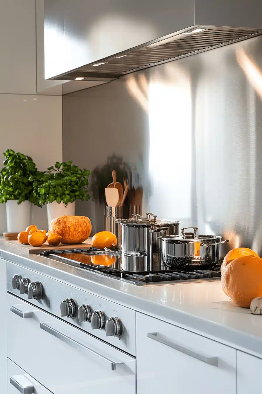 kitchen backsplash with white cabinets