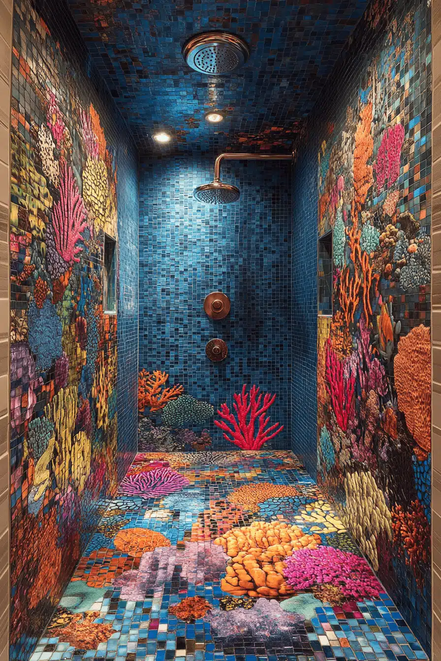 coastal bathroom shower ideas