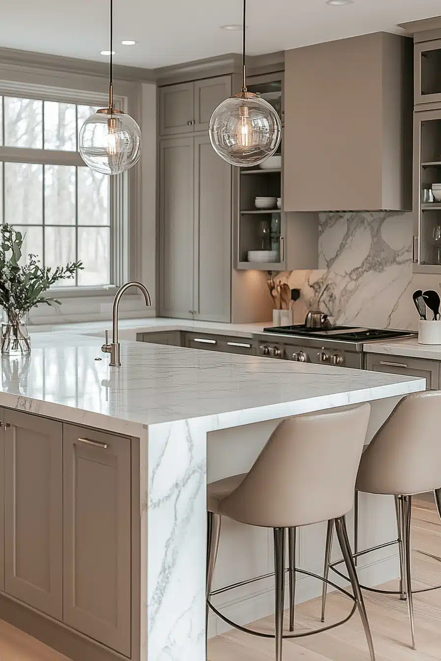 light taupe kitchen cabinets