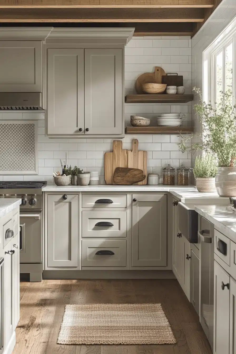 light taupe kitchen cabinets