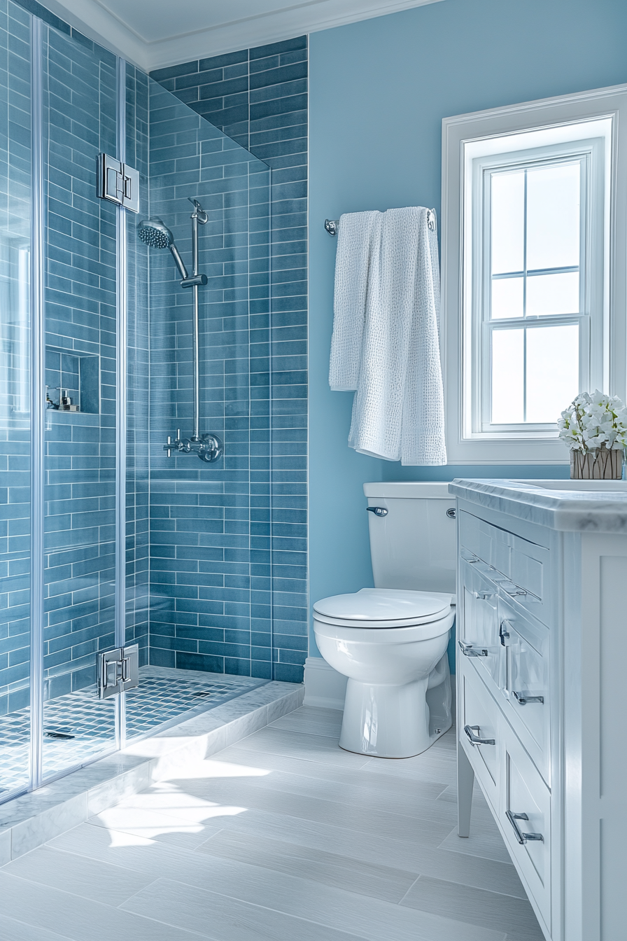 coastal bathroom shower ideas