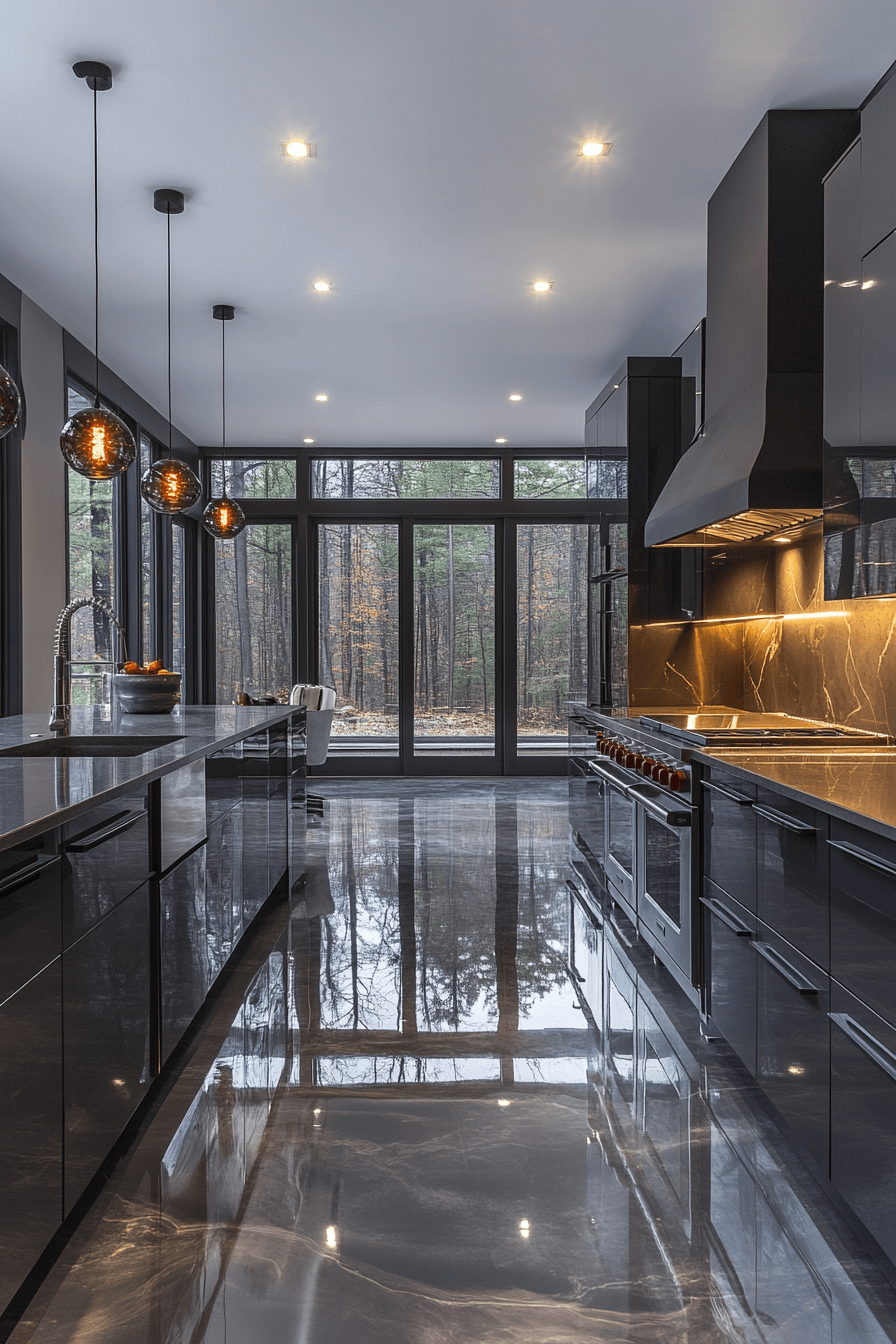 charcoal gray kitchen cabinets