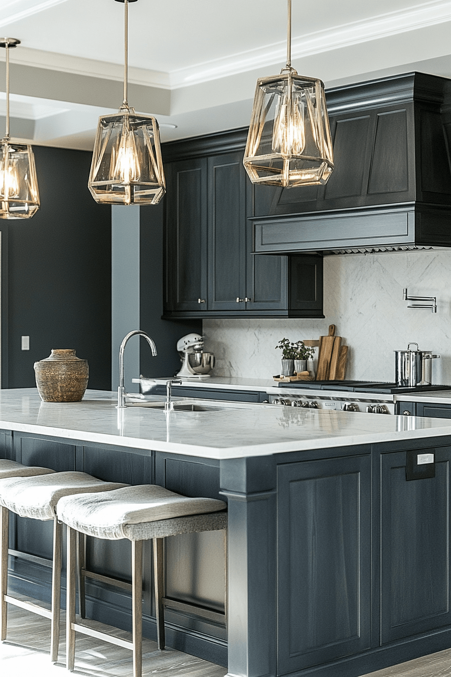 charcoal gray kitchen cabinets